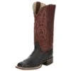 Justin Boots Women`s AQHA Cowgal Black Full Quill Ostrich 13 In Boot -Cinc Clothing Shop 161524 default l