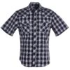 Wrangler Men's Retro Black Plaid Snap Short Sleeve Shirt -Cinc Clothing Shop 161600 default l