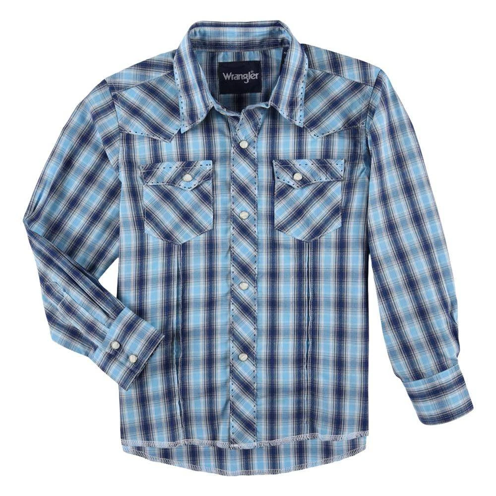 Wrangler Boy's Wrinkle Resist Long Sleeve Western Shirt 3 Wrangler Boy's Wrinkle Resist Long Sleeve Western Shirt