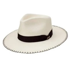 Stetson Hats Little Palm With Black Fashion Straw Hat