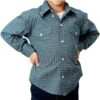 Roper Boy's Blue Print Button Down Shirt 2 Roper Boy's Blue Print Button Down Shirt -Cinc Clothing Shop 161841 default l