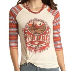 Rock & Roll Denim Women's Trailblazer Graphic Baseball Tee