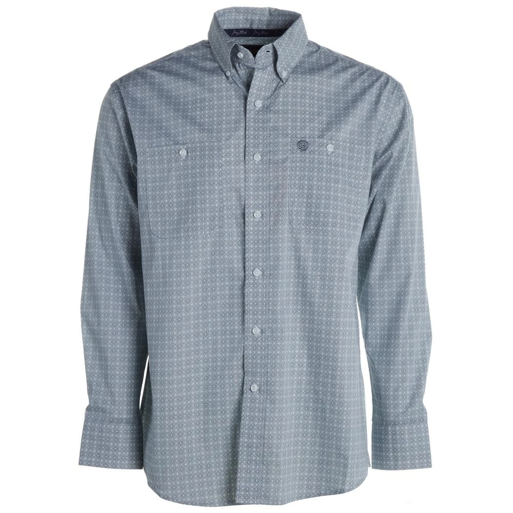 Wrangler Men's George Strait Grey Printed Button Down 3 Wrangler Men's George Strait Grey Printed Button Down