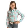 Panhandle Girls Long Sleeve Plaid Snap Shirt -Cinc Clothing Shop 162303 default l