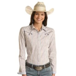 Panhandle Womens Ladies Long Sleeve Snap