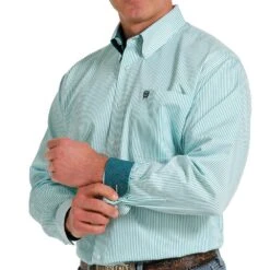 Cinch Men's Stripe Button Down