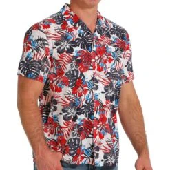 Cinch Men's Floral Print Button Down