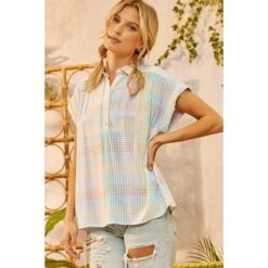 Andrée Women's Multi Color Plaid Top