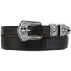Tony Lama Men's Black Croc Print Western Belt -Cinc Clothing Shop 162673 default l