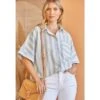 Andrée Andree By Unit Womens Light Blue Stripe Top -Cinc Clothing Shop 162716 default l