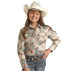 Rock & Roll Denim N Girls Conversational Long Sleeve Snap