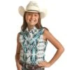 Rock & Roll Denim N Girls Sleeveless Aztec Snap Shirt -Cinc Clothing Shop 162782 default l