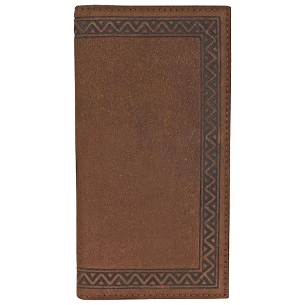 Justin Mens Rodeo Wallet Roughout Leather 3 Justin Mens Rodeo Wallet Roughout Leather