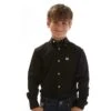 Cinch Boy's Solid Black Button Down Shirt -Cinc Clothing Shop 16295 default l