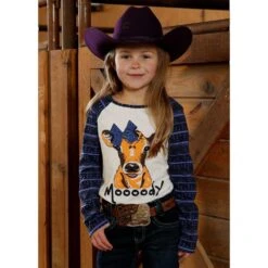 Cruel Girl Girl Moody Cow Long Sleeve Raglan Tee