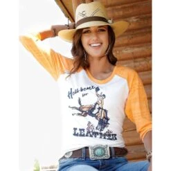 Cruel Girl Womens Hell Bend For Leather White Tee