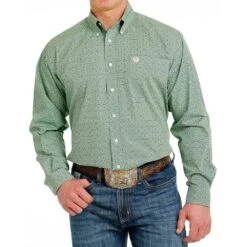 Cinch Men's Geometric Print Button Down Shirt