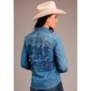 Stetson Womens Denim Desert Boyfriend Fit Blouse -Cinc Clothing Shop 163201 default l
