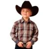 Roper Boys Cider Plaid Long Sleeve Shirt -Cinc Clothing Shop 163227 default l