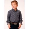 Roper Boys Baroque Medallion Long Sleeve Button Shirt 1 Roper Boys Baroque Medallion Long Sleeve Button Shirt -Cinc Clothing Shop 163234 default l
