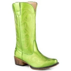 Roper Women's Riley Green 12In Top Snip Toe Cowgirl Boot