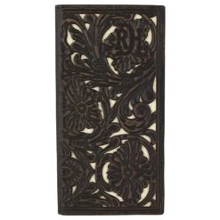RED DIRT HAT MEN RODEO WALLET DK BROWN W IVORY UNDERLAY