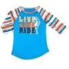 Cowgirl Hardware Toddler Girls Live Love Ride Serape Raglan Tee -Cinc Clothing Shop 163598 default l