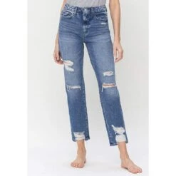 Flying Monkey Women's Super High Rise Straight Jeans - Lolita
