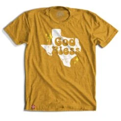 Tumbleweed Texstyles Women's God Bless Mustard Tee