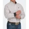 Cinch Mens White CHeckered Print Button Down Long Sleeve Shirt 2 Cinch Mens White CHeckered Print Button Down Long Sleeve Shirt -Cinc Clothing Shop 164600 default l
