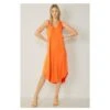 Entro Womens Orange Sleeveless Midi Dress -Cinc Clothing Shop 164657 default l