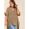 Umgee Usa Womens Plus Size Cappuccino Top -Cinc Clothing Shop 164688 default l