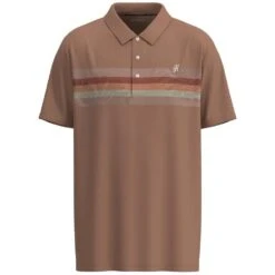 Hooey Men's The Weekender Clay Colored Stripe Polo