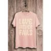 Lotus Fashion Womens Love Never Fails Pink Mineral Tee -Cinc Clothing Shop 164819 default l