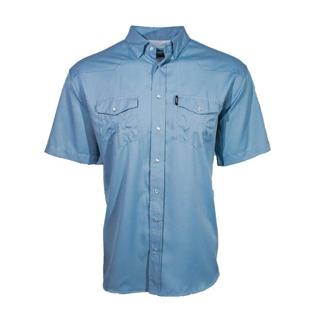 Hooey Men's Ashley Blue Sol Short Sleeve Shirt 3 Hooey Men's Ashley Blue Sol Short Sleeve Shirt