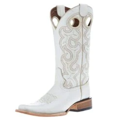 Circle G Womens Velo Pearl Cutout 12 In Embroidery Top Cowgirl Boot