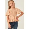 Hayden Girl's Apricot Floral Top 2 Hayden Girl's Apricot Floral Top -Cinc Clothing Shop 165128 default l
