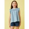Hayden Girl's Denim Blue Ruffle Tank -Cinc Clothing Shop 165146 default l