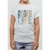 Kids Kissed Apparel Girl's Rodeo Life White Tee -Cinc Clothing Shop 165341 default l