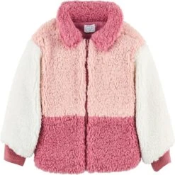 Mud Pie Pink Colorblock Sherpa Jacket