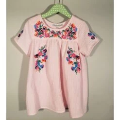 See And Be Seen N Girls Floral Pink Embroidery Top