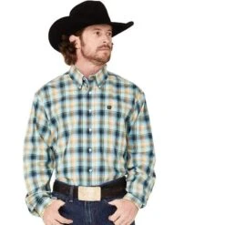 Cinch Mens L/S Plaid Shirt