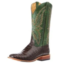 Horsepower Men's Chocolate Caiman Print Cowboy Boot
