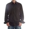 Rock N Roll Cowboy Men's Black Tonal Satin Plaid Snap Shirt -Cinc Clothing Shop 16834 default l