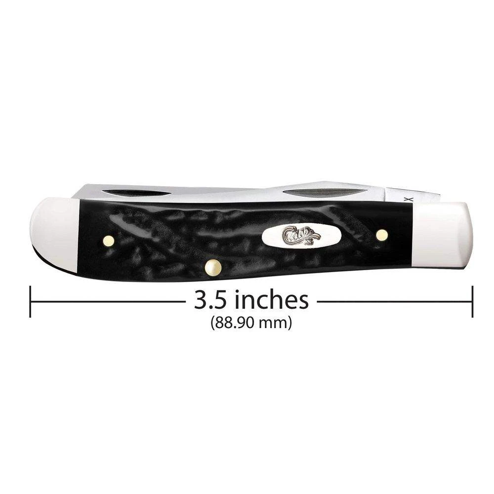 Case Jigged Rough Black Synthetic - Mini Trapper 4 Case Jigged Rough Black Synthetic - Mini Trapper - Image 2