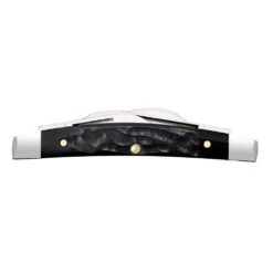 Case Jigged Rough Black Synthetic - Small Congress -Cinc Clothing Shop 18238 C SP Knife 084 6468 SS SmallCongress PT02