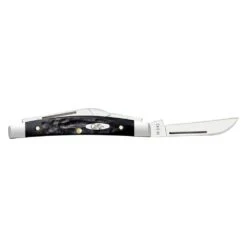 Case Jigged Rough Black Synthetic - Small Congress -Cinc Clothing Shop 18238 C SP Knife 084 6468 SS SmallCongress PT03