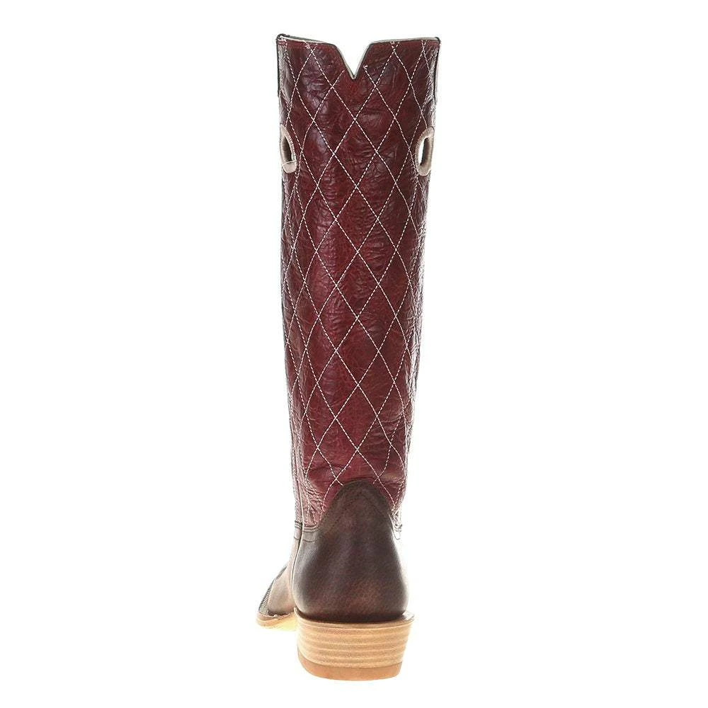 Hondo Enterprises Inc Men's Oil Tan 16in. Red Volcano Top Cowboy Boot 6 Hondo Enterprises Inc Men's Oil Tan 16in. Red Volcano Top Cowboy Boot - Image 4