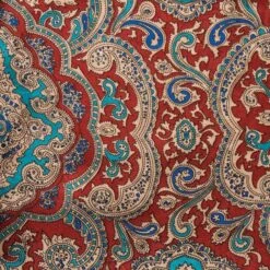 Wyoming Traders Paisley Silk Wild Rag Scarf - Red/Gold