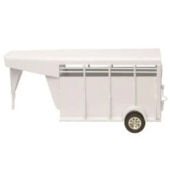 Little Buster Toys White Gooseneck Stock Trailer -Cinc Clothing Shop 200840 4